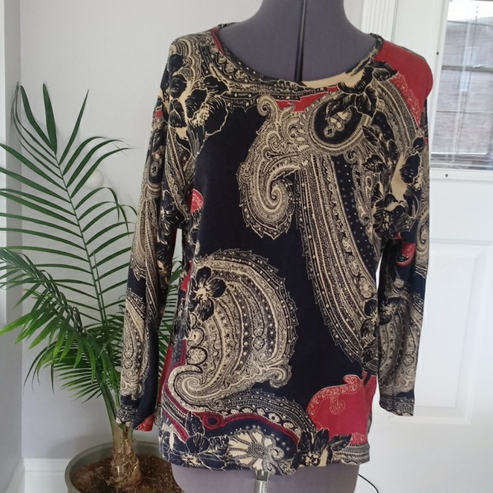 Cathy Daniels Paisley Print T-Shirt